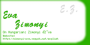eva zimonyi business card